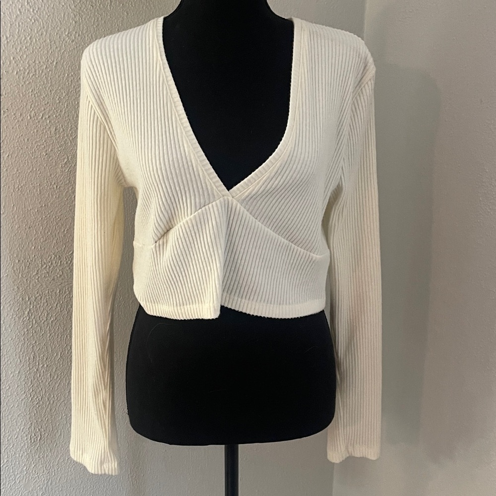 Wild Fable Cream Ribbed Knit Set - Picture 2 of 4